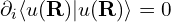 \partial_i \langle u(\mathbf{R}) | u(\mathbf{R}) \rangle = 0